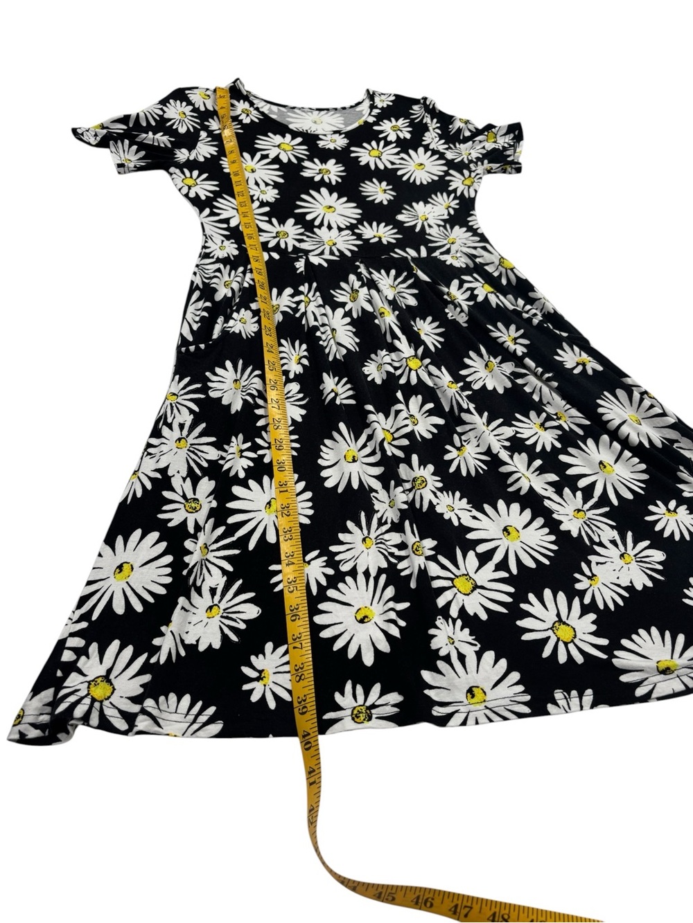 Women’s Black Daisy Print Swing Dress - Brand Unspecified - Picture 5 of 9